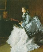 Arthur Ignatius Keller Bildnis der Munchener Hofschauspielerin Mimi Cramer oil painting